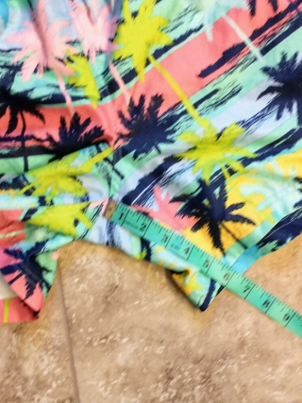 Men's George Colorful Palm Tree Swimming Trunks Size 3XL